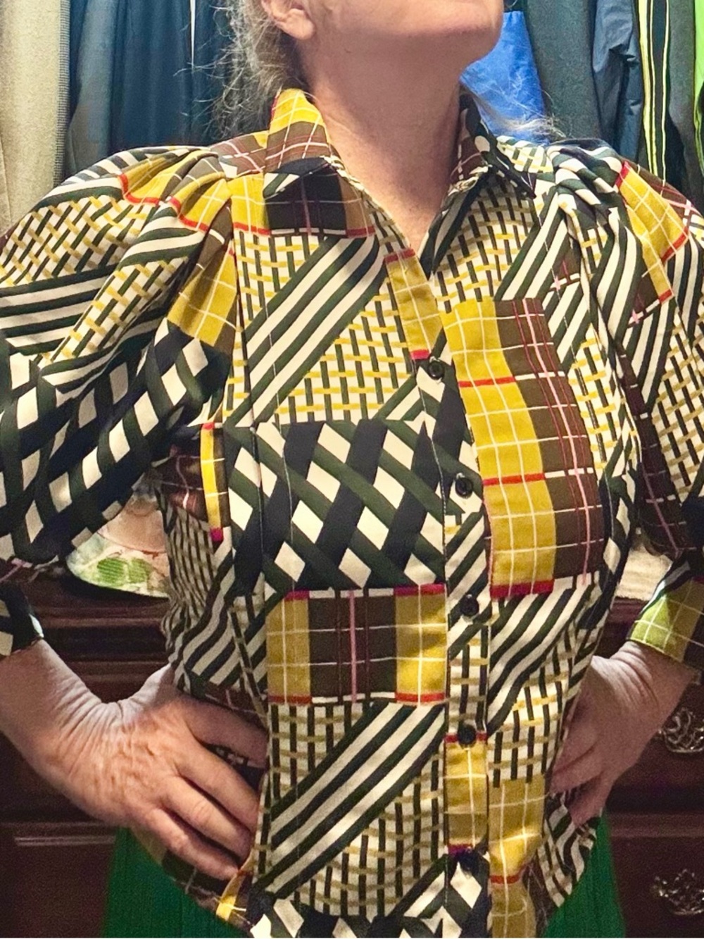 Gracia Geometric Blouse